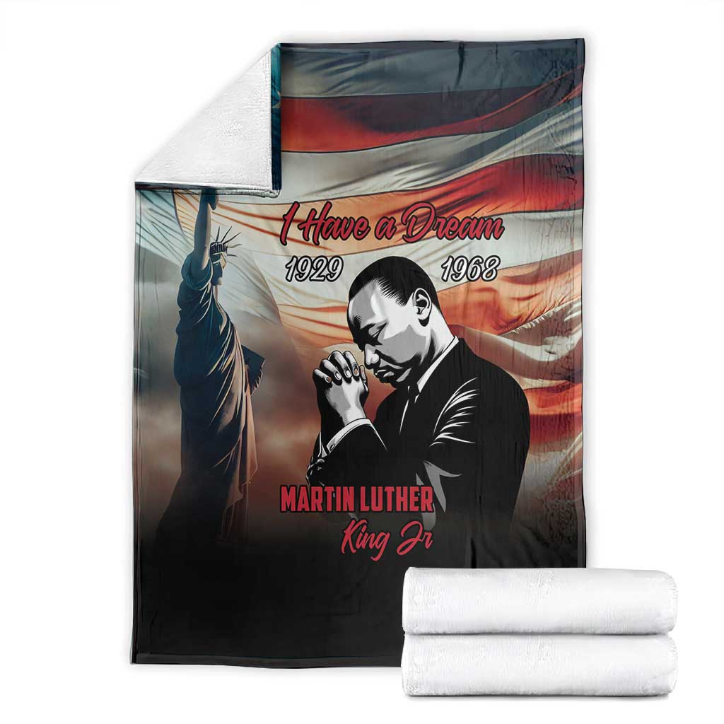 Happy MLK Day Blanket Black Americans Leaders I Have a Dream