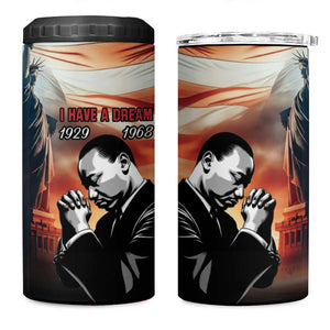 Happy MLK Day 4 in 1 Can Cooler Tumbler Black Americans Leaders I Have a Dream