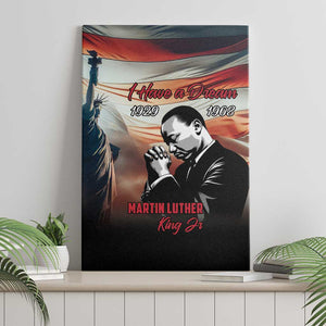 Happy MLK Day Canvas Wall Art Black Americans Leaders I Have a Dream