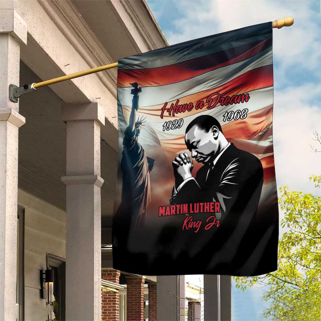Happy MLK Day Garden Flag Black Americans Leaders I Have a Dream
