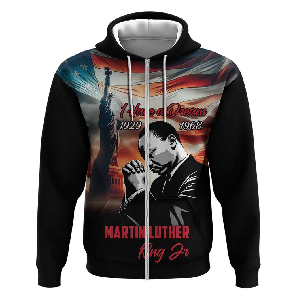 Happy MLK Day Hoodie Black Americans Leaders I Have a Dream