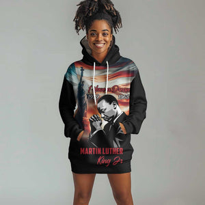 Happy MLK Day Hoodie Dress Black Americans Leaders I Have a Dream