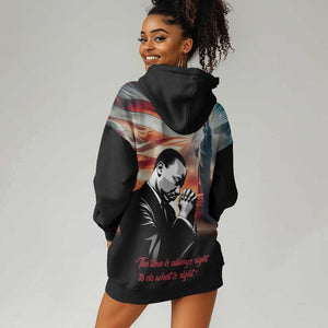 Happy MLK Day Hoodie Dress Black Americans Leaders I Have a Dream
