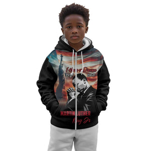 Happy MLK Day Kid Hoodie Black Americans Leaders I Have a Dream