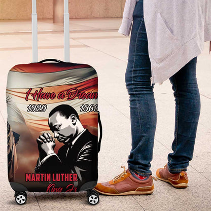 Happy MLK Day Luggage Cover Black Americans Leaders I Have a Dream