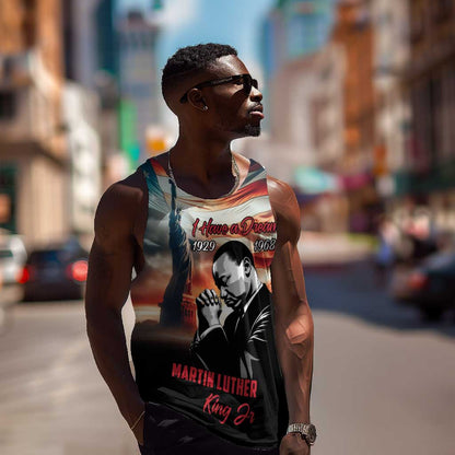 Happy MLK Day Men Tank Top Black Americans Leaders I Have a Dream