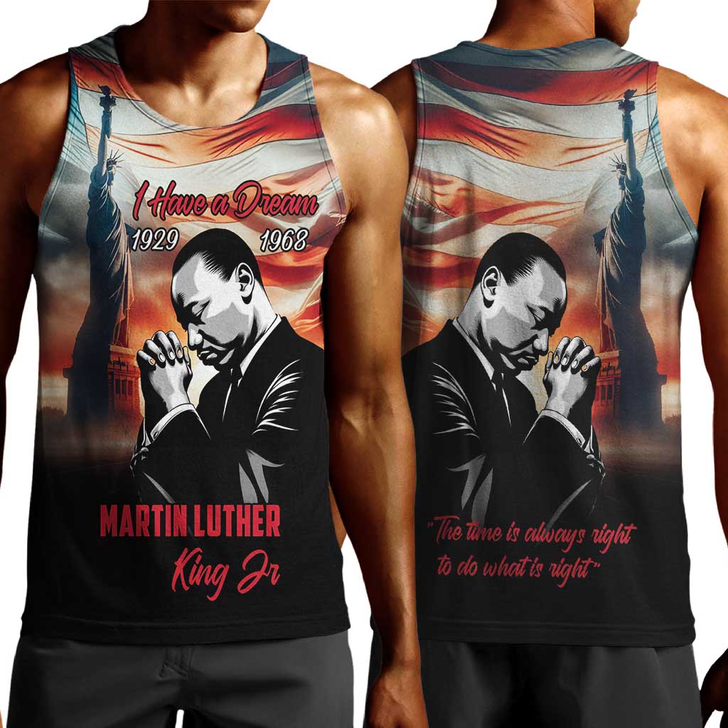 Happy MLK Day Men Tank Top Black Americans Leaders I Have a Dream