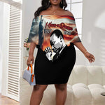 Happy MLK Day Off Shoulder Short Dress Black Americans Leaders I Have a Dream