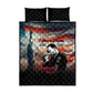 Happy MLK Day Quilt Bed Set Black Americans Leaders I Have a Dream