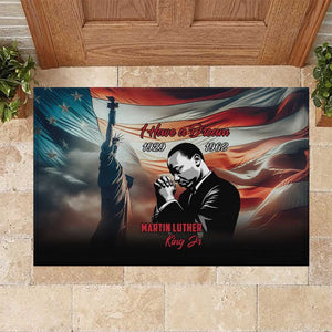 Happy MLK Day Rubber Doormat Black Americans Leaders I Have a Dream