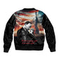 Happy MLK Day Sleeve Zip Bomber Jacket Black Americans Leaders I Have a Dream