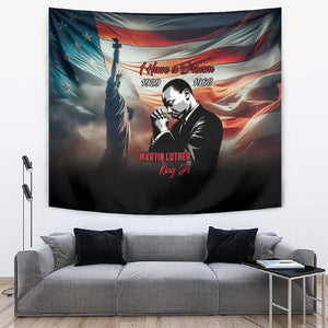 Happy MLK Day Tapestry Black Americans Leaders I Have a Dream