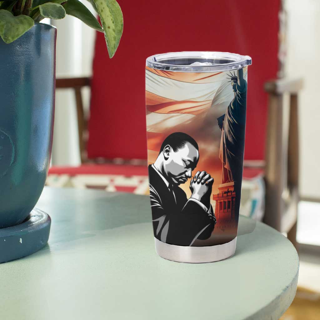 Happy MLK Day Tumbler Cup Black Americans Leaders I Have a Dream