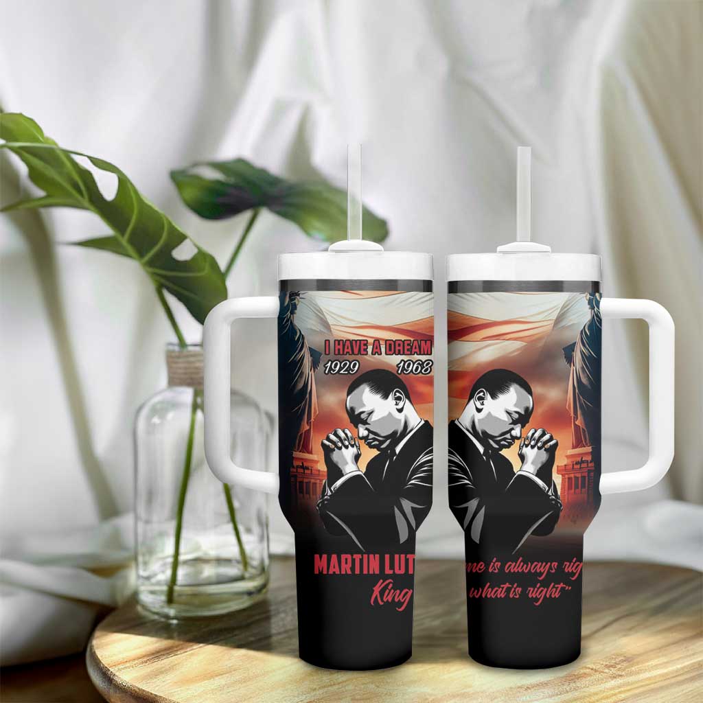 Happy MLK Day Tumbler With Handle Black Americans Leaders I Have a Dream