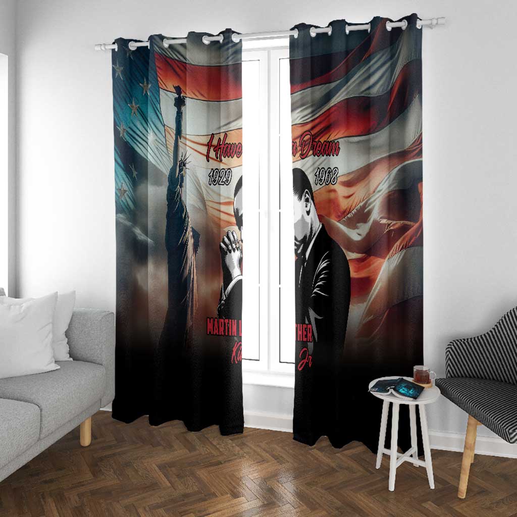 Happy MLK Day Window Curtain Black Americans Leaders I Have a Dream