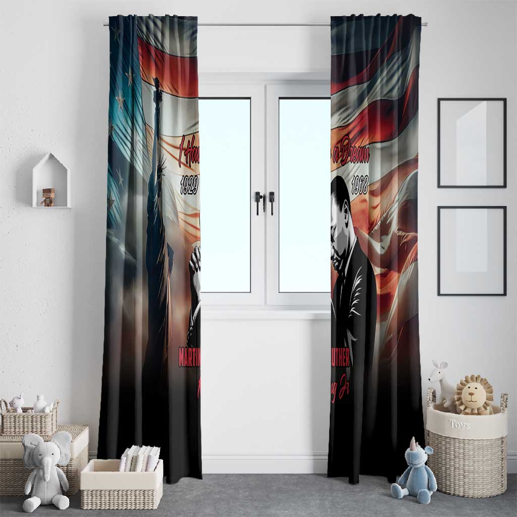 Happy MLK Day Window Curtain Black Americans Leaders I Have a Dream
