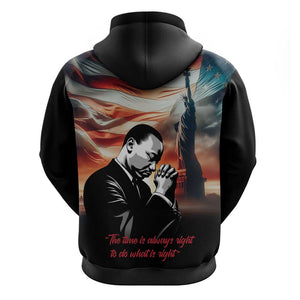 Happy MLK Day Zip Hoodie Black Americans Leaders I Have a Dream