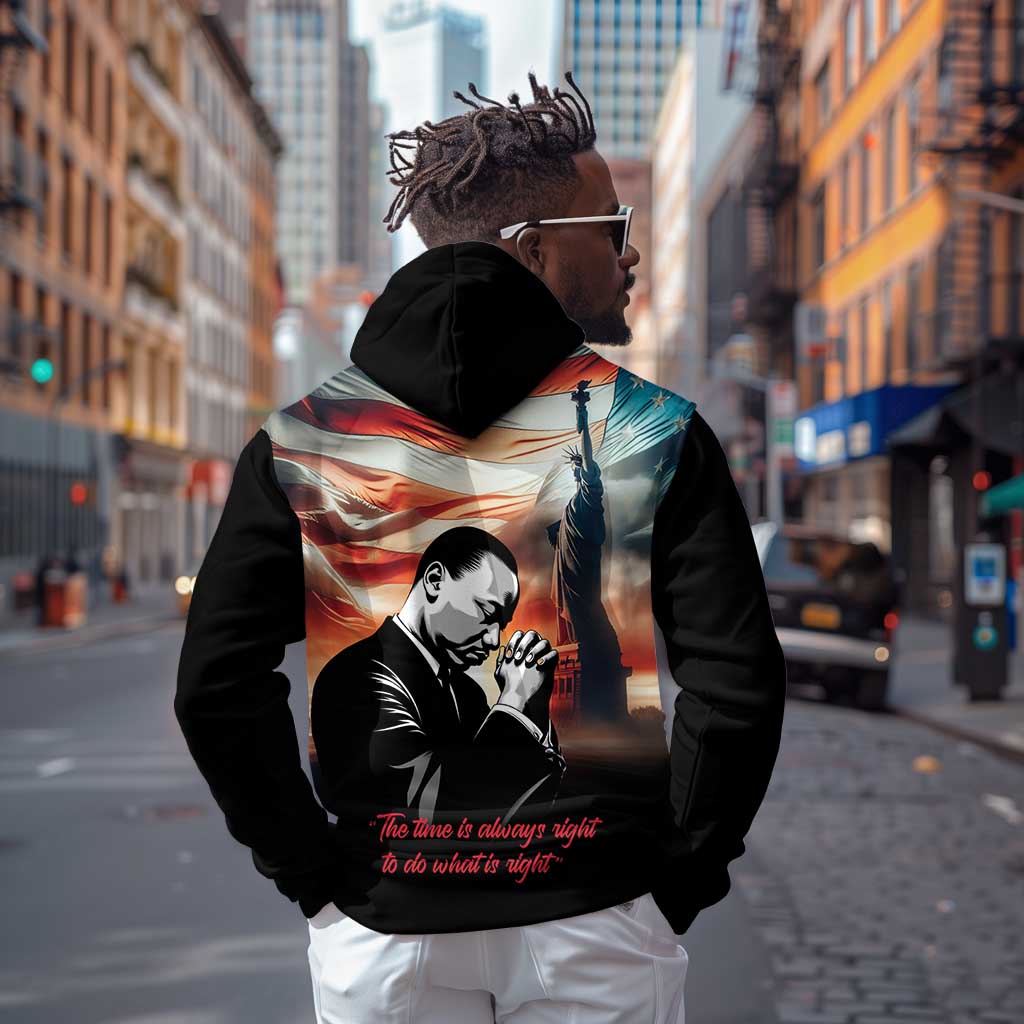 Happy MLK Day Zip Hoodie Black Americans Leaders I Have a Dream