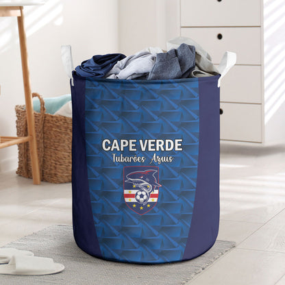 Cape Verde Football 2026 Laundry Basket Atlantic Blue Sharks Heritage