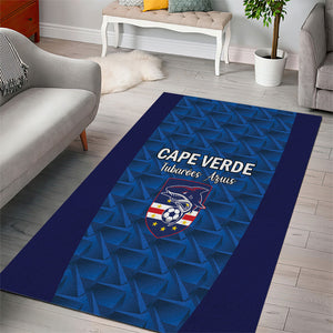 Cape Verde Football 2026 Area Rug Atlantic Blue Sharks Heritage