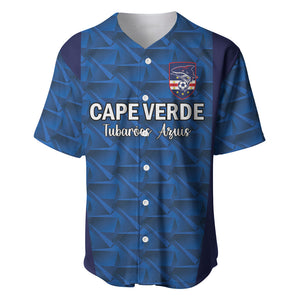 Custom Cape Verde Football 2026 Baseball Jersey Atlantic Blue Sharks Heritage