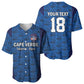 Custom Cape Verde Football 2026 Baseball Jersey Atlantic Blue Sharks Heritage