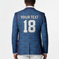 Custom Cape Verde Football 2026 Blazer Atlantic Blue Sharks Heritage