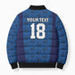 Custom Cape Verde Football 2026 Bomber Puffer Jacket Atlantic Blue Sharks Heritage