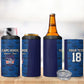 Custom Cape Verde Football 2026 4 in 1 Can Cooler Tumbler Atlantic Blue Sharks Heritage