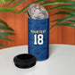Custom Cape Verde Football 2026 4 in 1 Can Cooler Tumbler Atlantic Blue Sharks Heritage