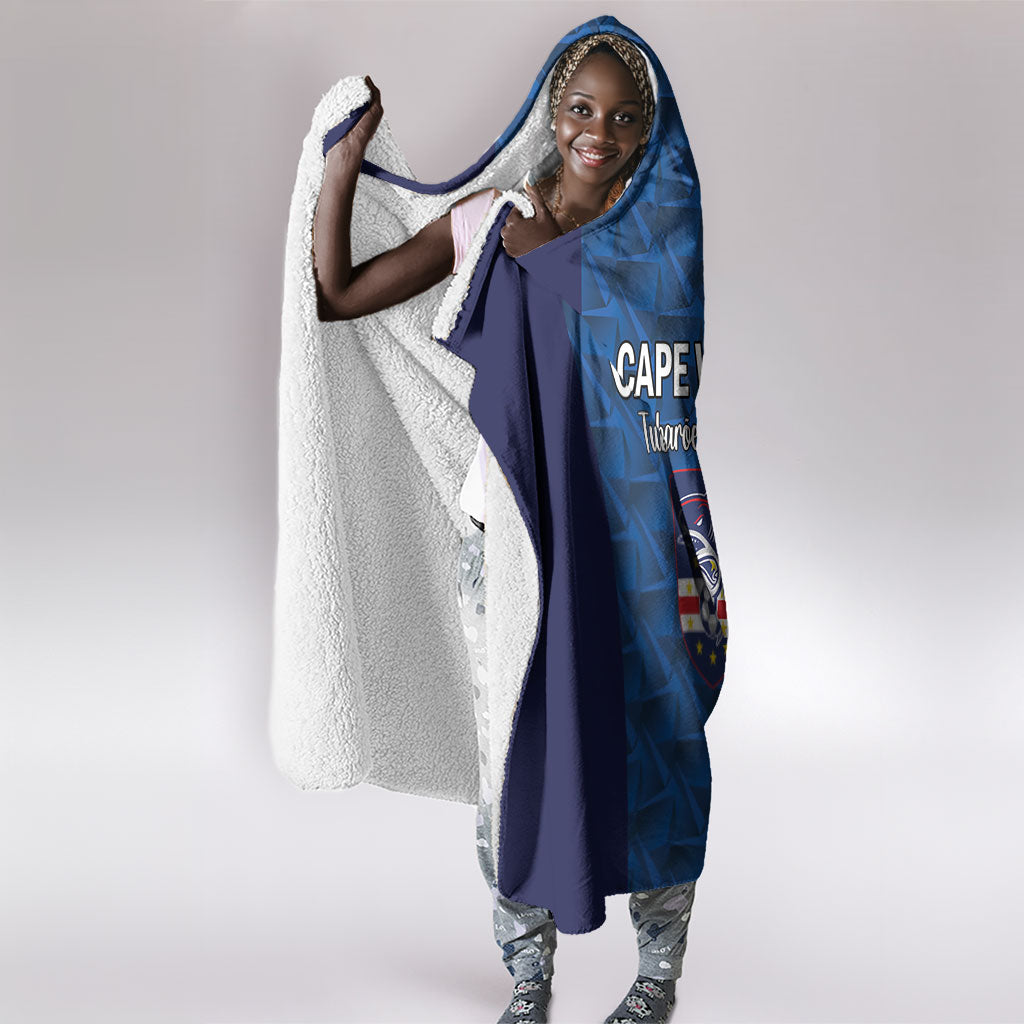 Cape Verde Football 2026 Hooded Blanket Atlantic Blue Sharks Heritage