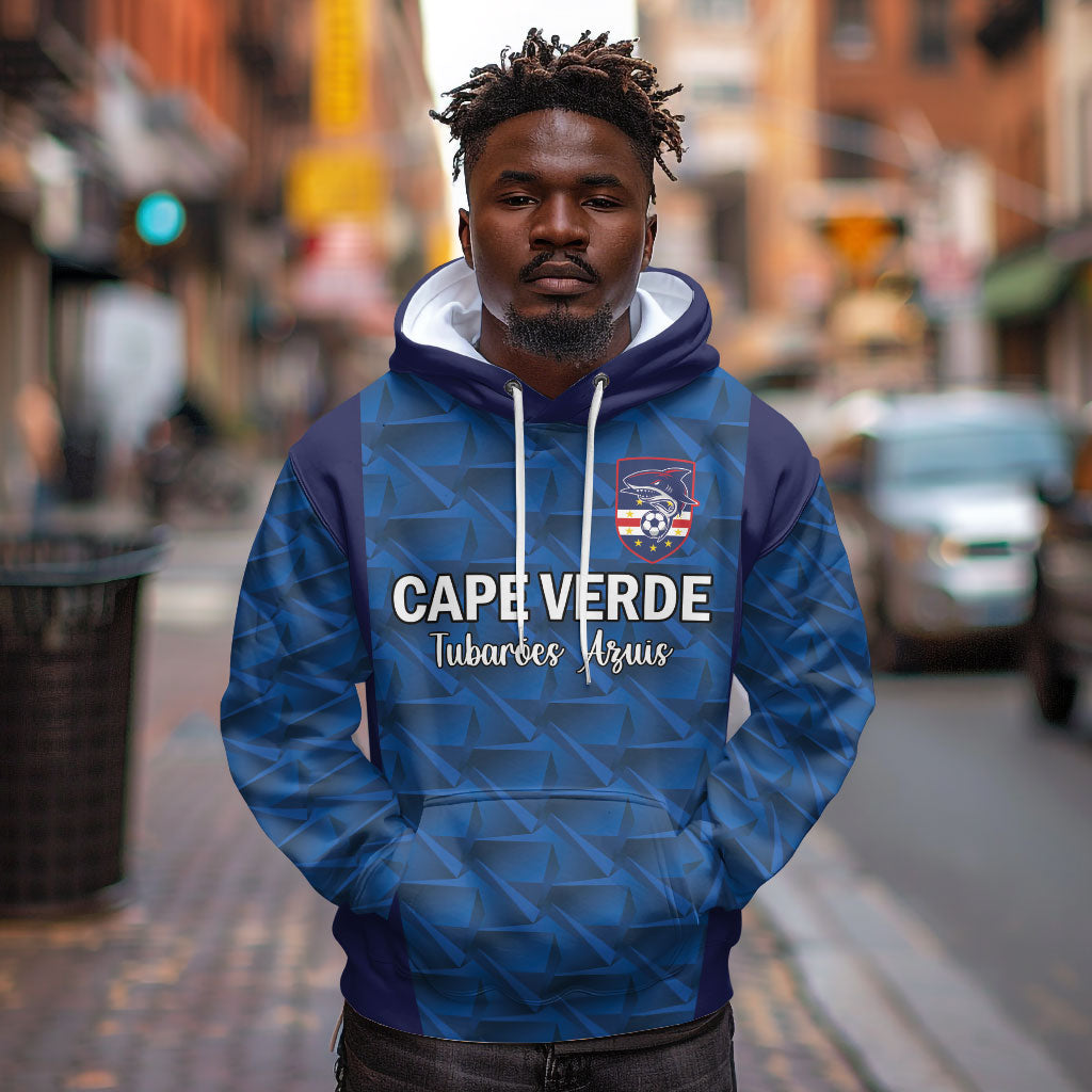 Custom Cape Verde Football 2026 Hoodie Atlantic Blue Sharks Heritage
