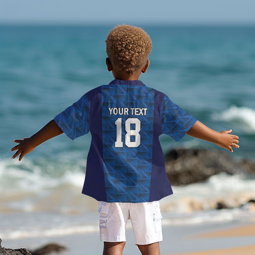 Custom Cape Verde Football 2026 Kid Hawaiian Shirt Atlantic Blue Sharks Heritage