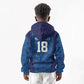 Custom Cape Verde Football 2026 Kid Hoodie Atlantic Blue Sharks Heritage