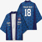 Custom Cape Verde Football 2026 Kimono Atlantic Blue Sharks Heritage