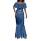 Custom Cape Verde Football 2026 Mermaid Dress Atlantic Blue Sharks Heritage