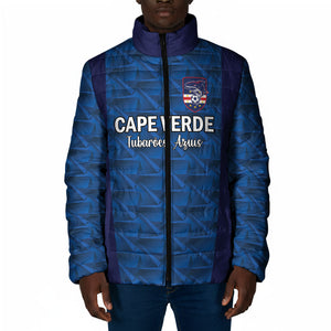 Custom Cape Verde Football 2026 Padded Jacket Atlantic Blue Sharks Heritage