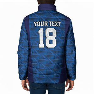 Custom Cape Verde Football 2026 Padded Jacket Atlantic Blue Sharks Heritage
