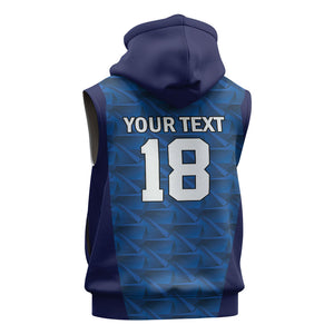 Custom Cape Verde Football 2026 Sleeveless Hoodie Atlantic Blue Sharks Heritage