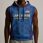 Custom Cape Verde Football 2026 Sleeveless Hoodie Atlantic Blue Sharks Heritage