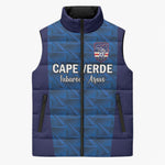 Custom Cape Verde Football 2026 Sleeveless Puffer Jacket Atlantic Blue Sharks Heritage
