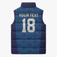 Custom Cape Verde Football 2026 Sleeveless Puffer Jacket Atlantic Blue Sharks Heritage