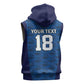 Custom Cape Verde Football 2026 Sleeveless Zip Hoodie Atlantic Blue Sharks Heritage