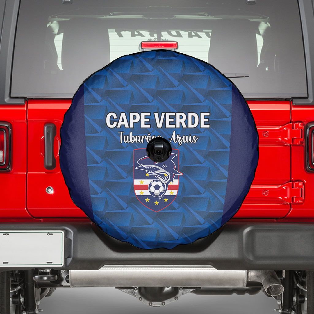Cape Verde Football 2026 Spare Tire Cover Atlantic Blue Sharks Heritage