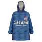 Custom Cape Verde Football 2026 Wearable Blanket Hoodie Atlantic Blue Sharks Heritage