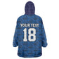 Custom Cape Verde Football 2026 Wearable Blanket Hoodie Atlantic Blue Sharks Heritage