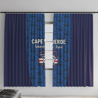 Cape Verde Football 2026 Window Curtain Atlantic Blue Sharks Heritage