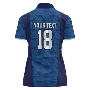 Custom Cape Verde Football 2026 Women Polo Shirt Atlantic Blue Sharks Heritage