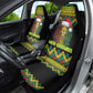 Black Jamaican Christmas Car Seat Cover Reggae Lion With Kente Pattern