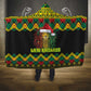 Black Jamaican Christmas Hooded Blanket Reggae Lion With Kente Pattern